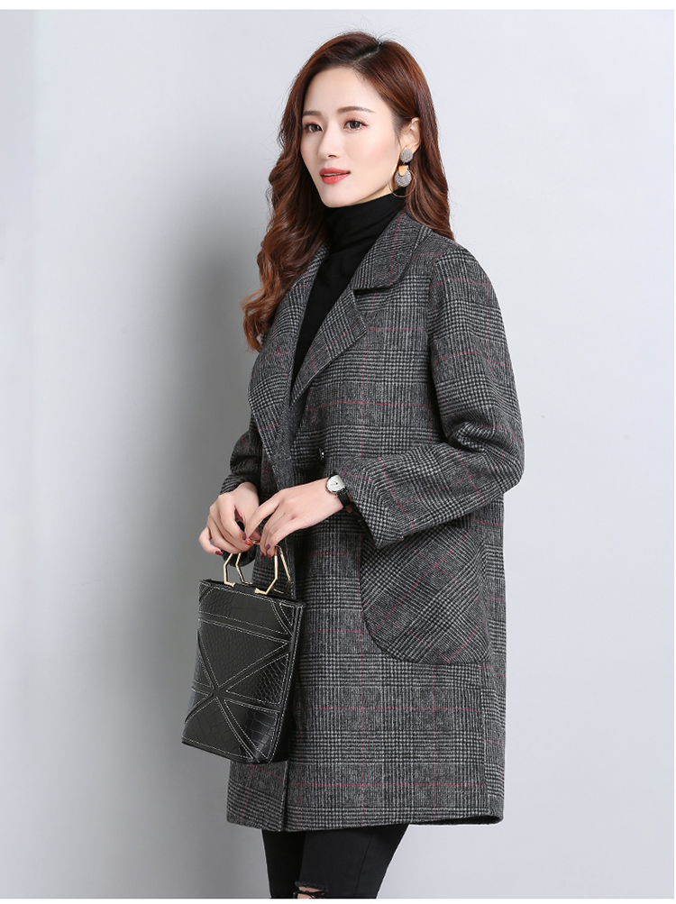 バ皮尔卡丹高档品牌女装双面羊绒大衣女中长款中年气质妈妈2021新款