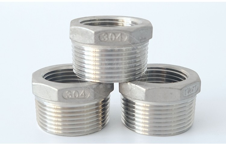 不锈钢补芯304四分内外丝直接异径接头4分6分1寸卜申加长补心变径2分1