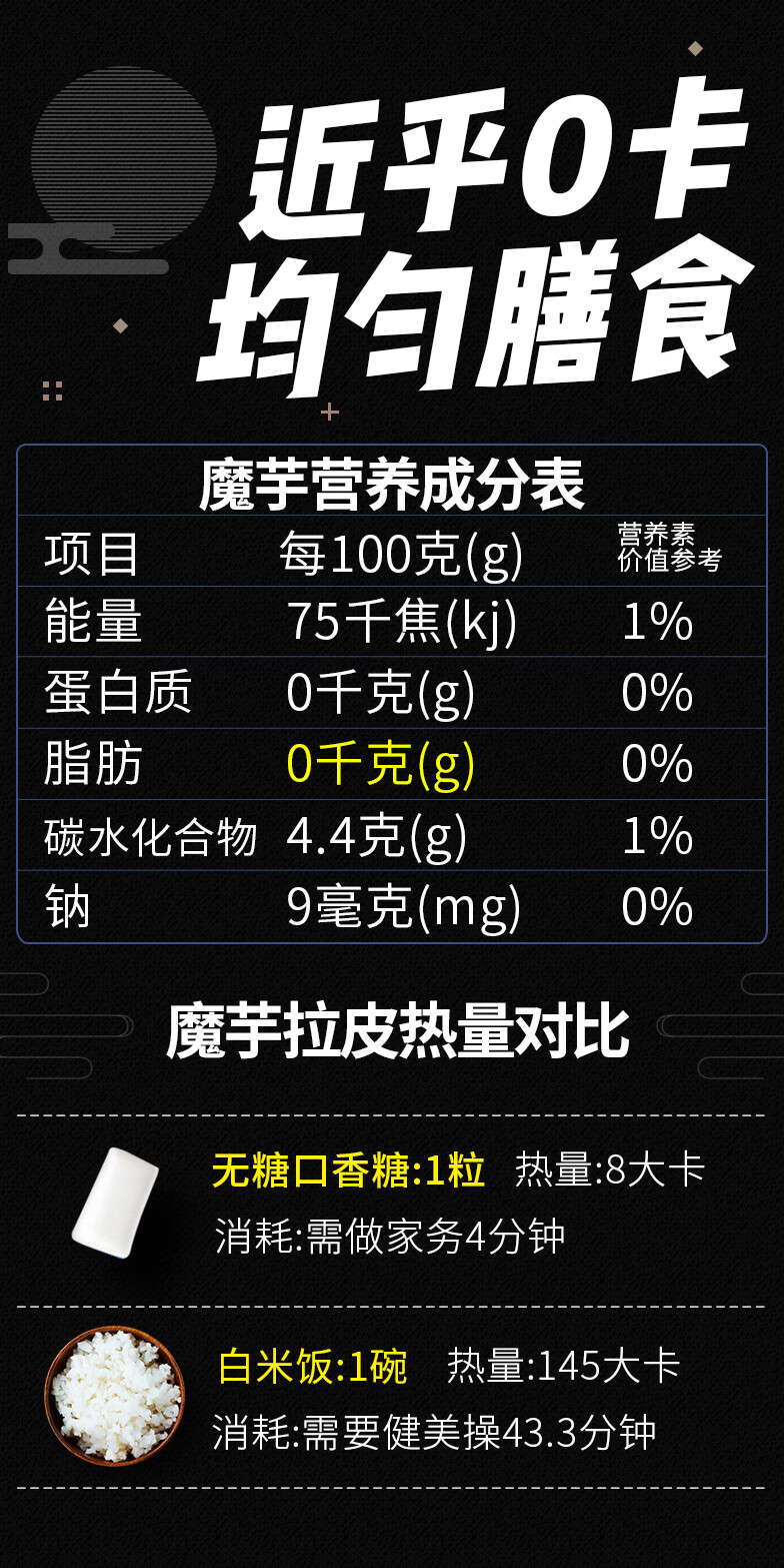 鑫莼魔芋20袋魔芋结面粉丝腰花毛肚豆腐0脂肪低热卡火锅食材 【魔芋q