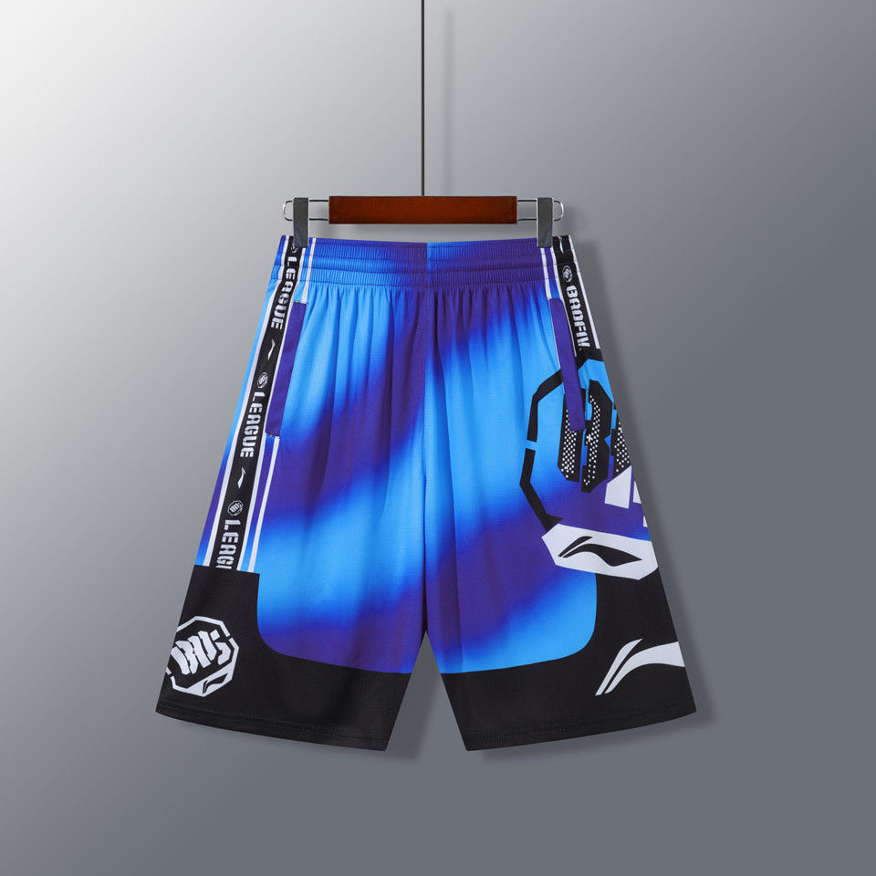 路人王篮球裤短裤男一战成名街头夏季训练服宽松运动裤五分裤速干迷彩