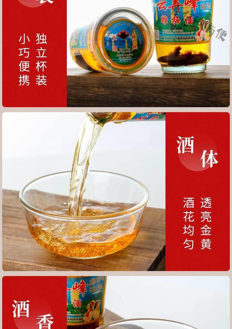 云弄峰雕梅酒云南大理老牌子25度经典果酒简装果味梅子酒整箱批发 145