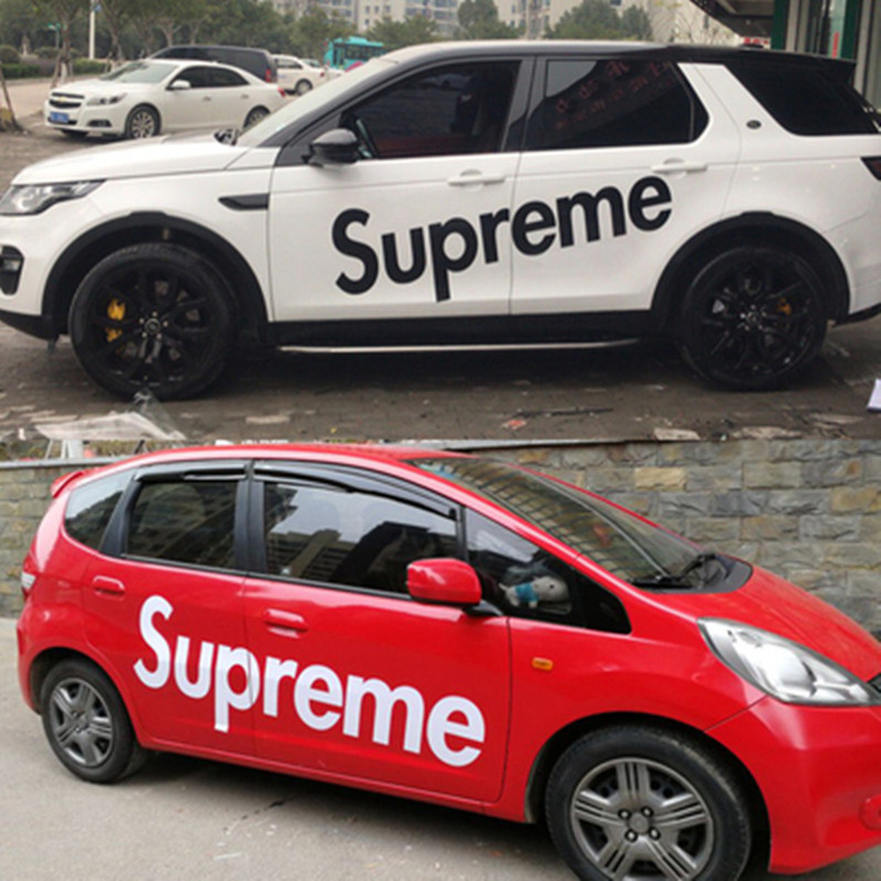 nike潮牌遮挡大勾车贴汽车改装创意车身拉花划痕车门耐克个性贴纸