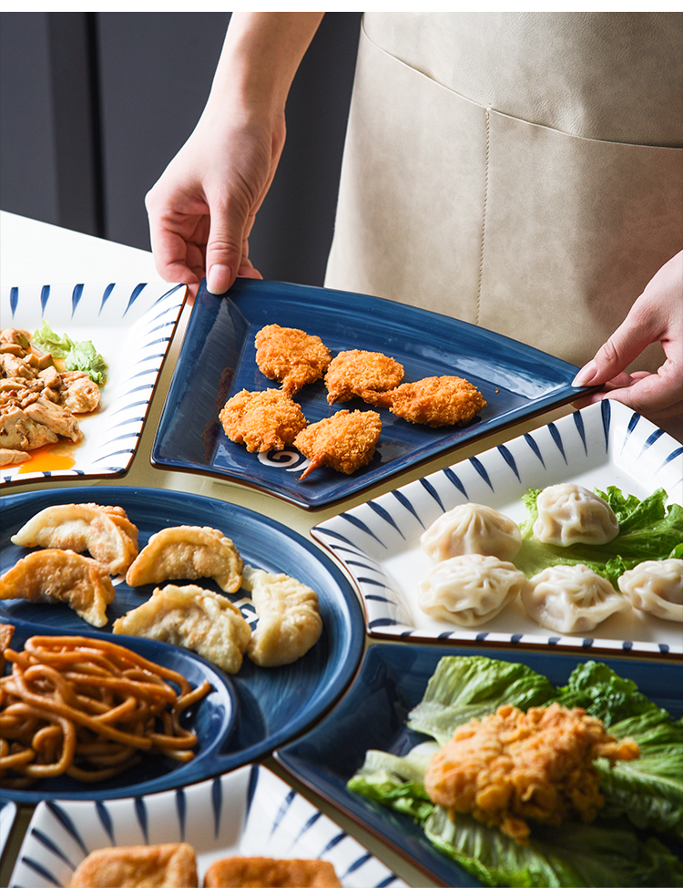 网红拼盘餐具套装网红同款团圆拼盘陶瓷菜盘餐具组合家庭聚餐盘拼碟摆