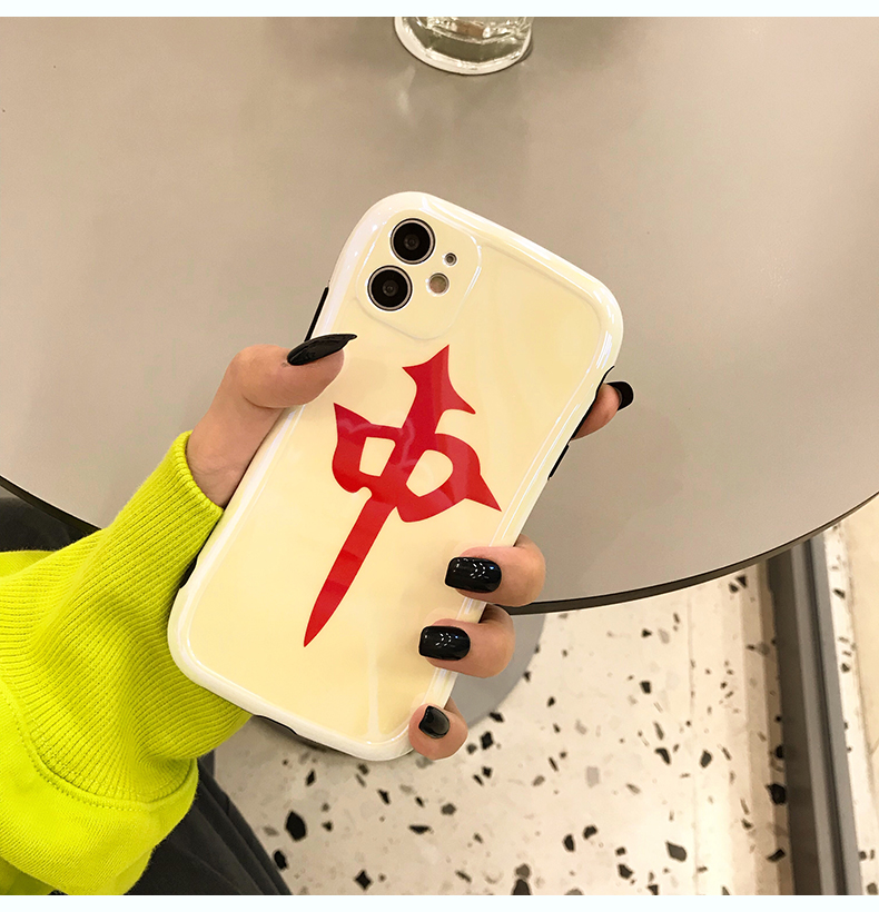 摩幻 适用iphone12promax苹果手机壳麻将中发财情侣小蛮腰蓝光苹果手