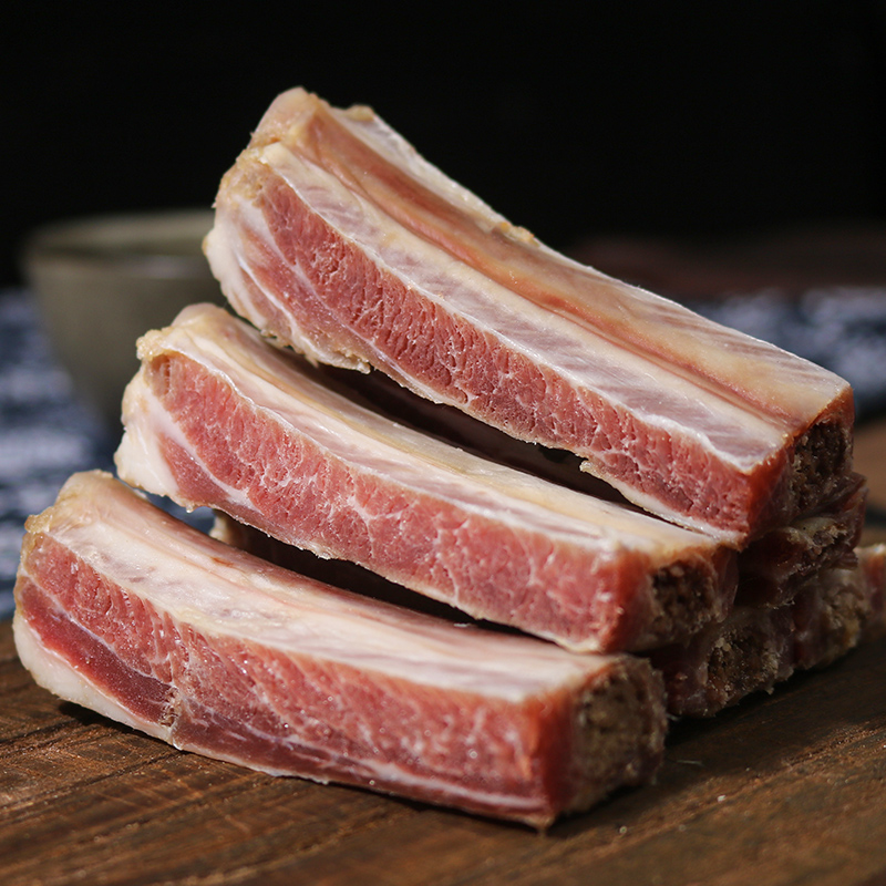 腊排骨咸排骨肉安徽六安特产手工腌制风干腊寸排骨腊肉腊味非烟熏特色