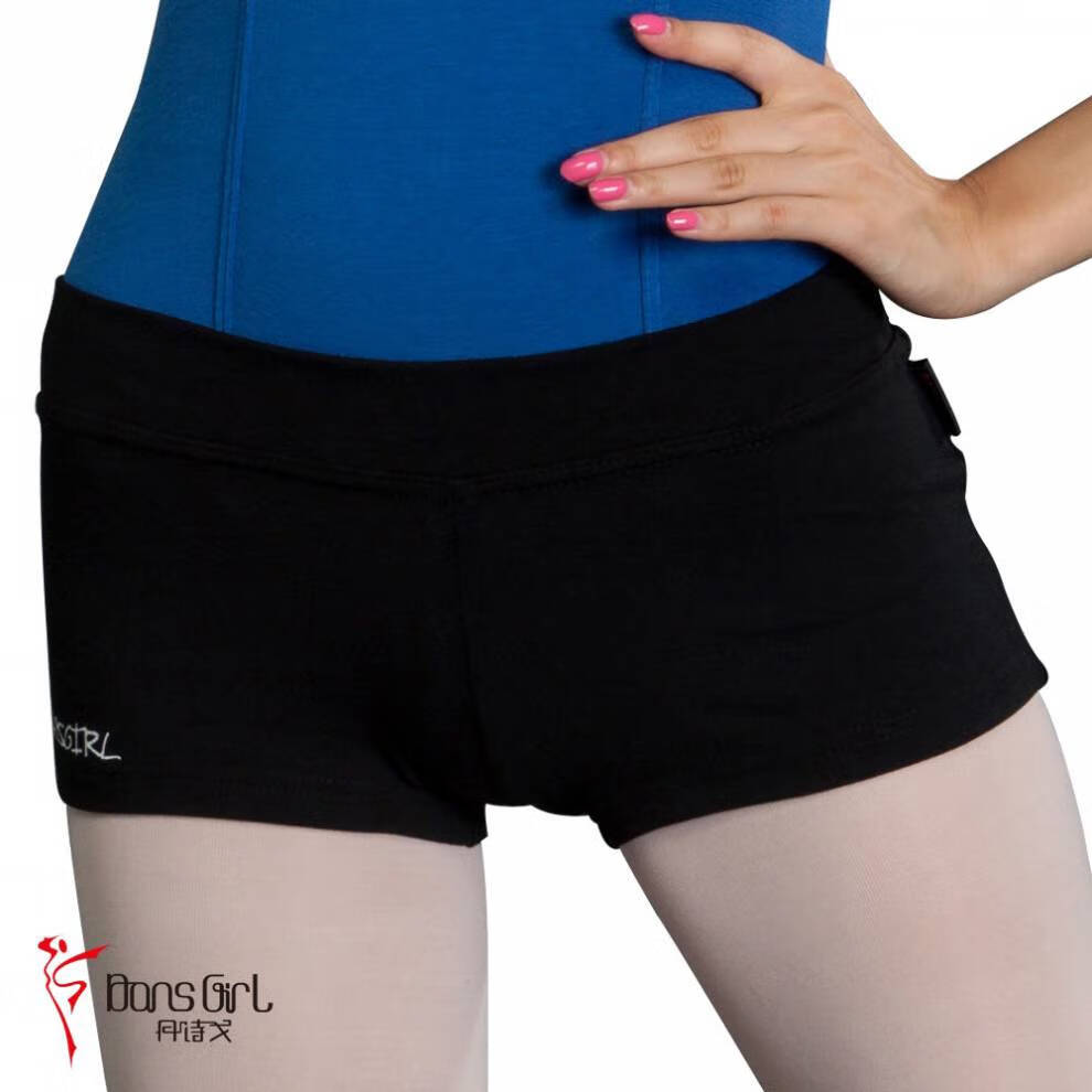 丹诗戈舞蹈短裤练功裤紧身芭蕾舞裤女低腰平档舞蹈裤三分平角裤 l