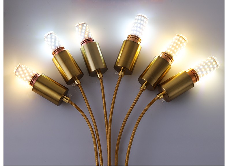 led灯泡小玉米灯e27螺口家用照明吊灯节能灯e27螺口12w白光其它其它