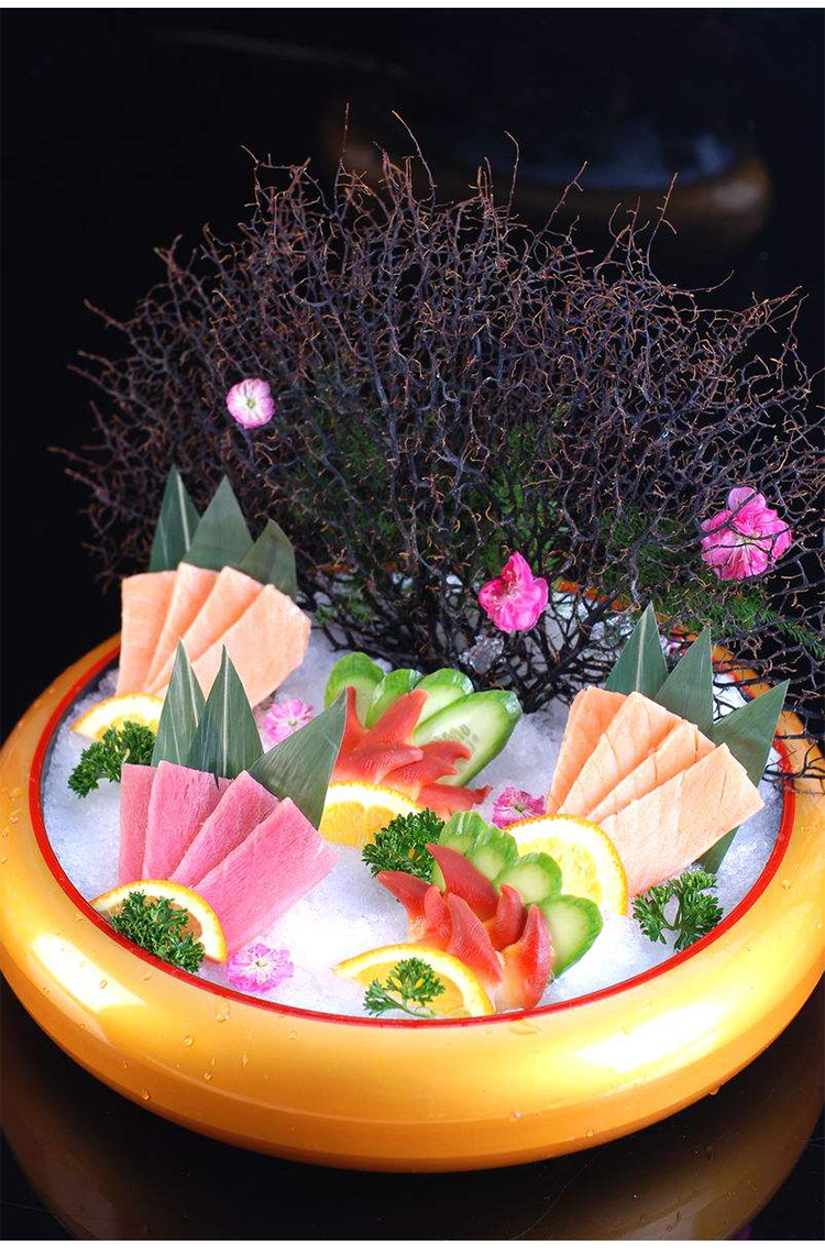 亮宾酒店摆盘小摆件仿真珊瑚意境盘饰菜品刺身装饰围边菜创意寿司点缀