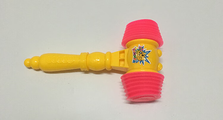 幼儿园教学塑料发声响锤bb气锤整蛊互动助威儿童敲打玩具锤子 黄粉