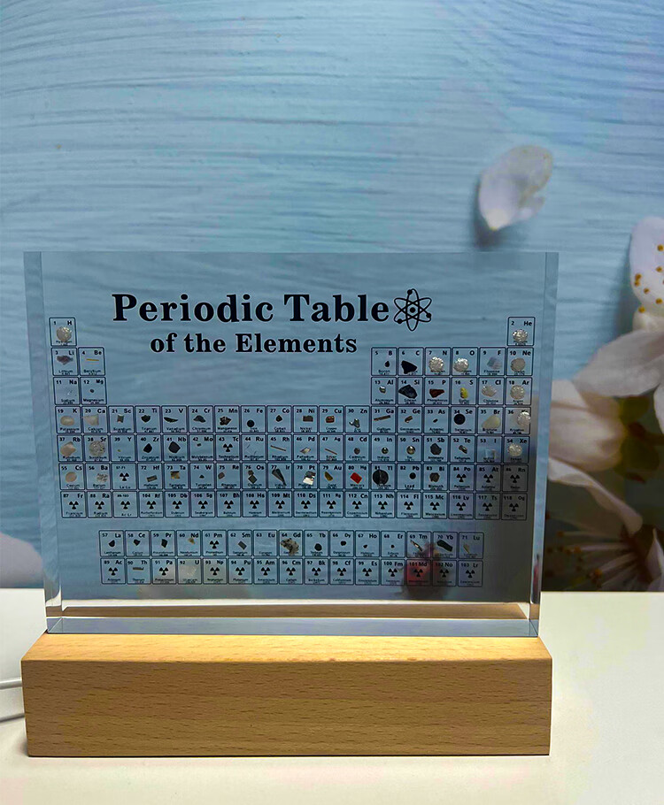 化学元素周期表摆件83种实物迷你博物馆亚克力水晶立方体创意生日礼物
