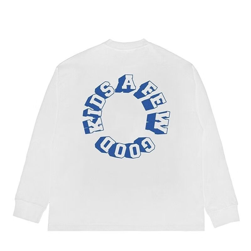 川珏fff马思唯联名afgk字母印花t恤男2022潮牌上衣情侣长袖 黑色c22