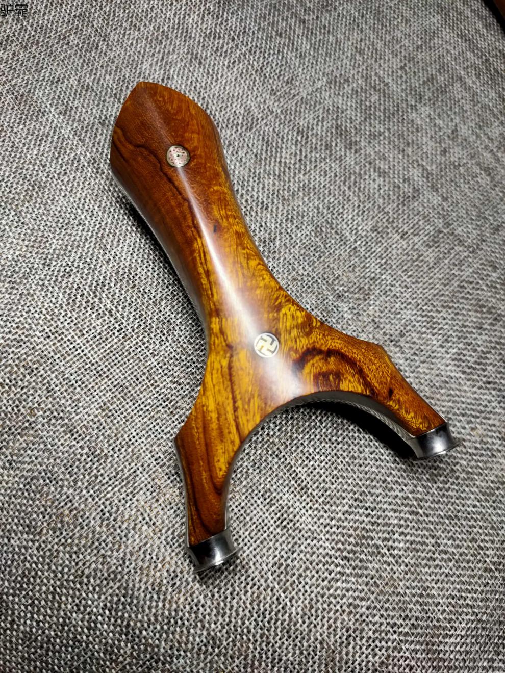 【新款弹弓】美国沙漠铁木钛合金天罡快压快夹夹片夹片活头扁皮弹弓