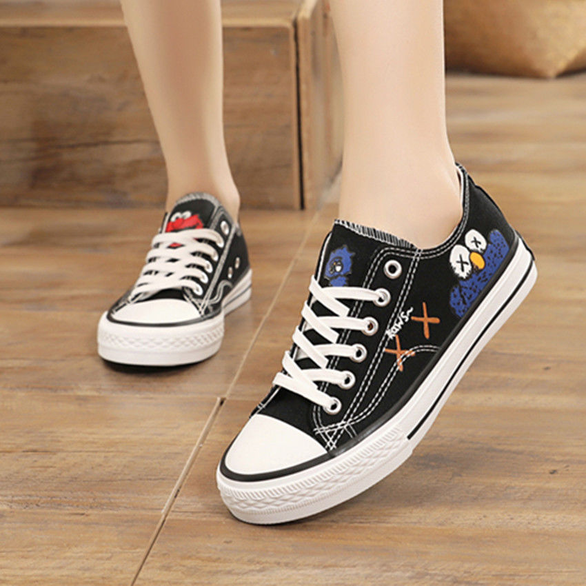 韩版潮大童平底帆布鞋女春平底运动布鞋夏季透气中小学生女鞋b012黄色