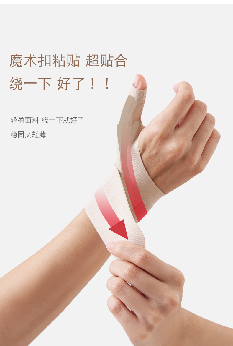 松川藤南日本腱鞘大拇指关节护腕固定带薄款手腕扭伤手指妈妈手护具