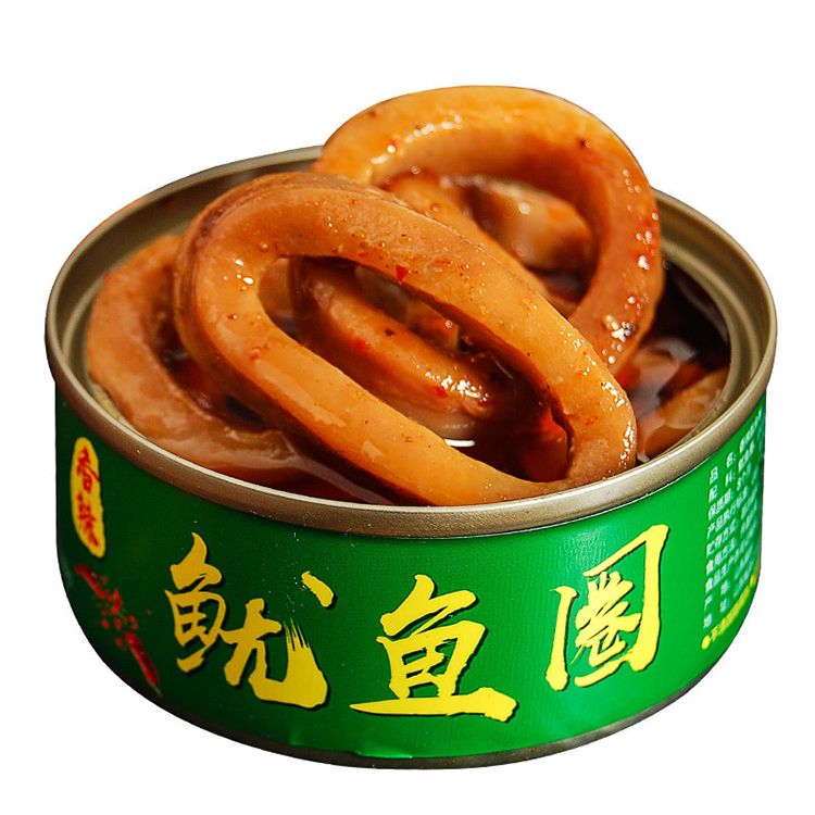 麻辣八爪鱼罐头爆头章鱼即食罐装小海鲜熟食扇贝生蚝鱿鱼须下饭菜 虾