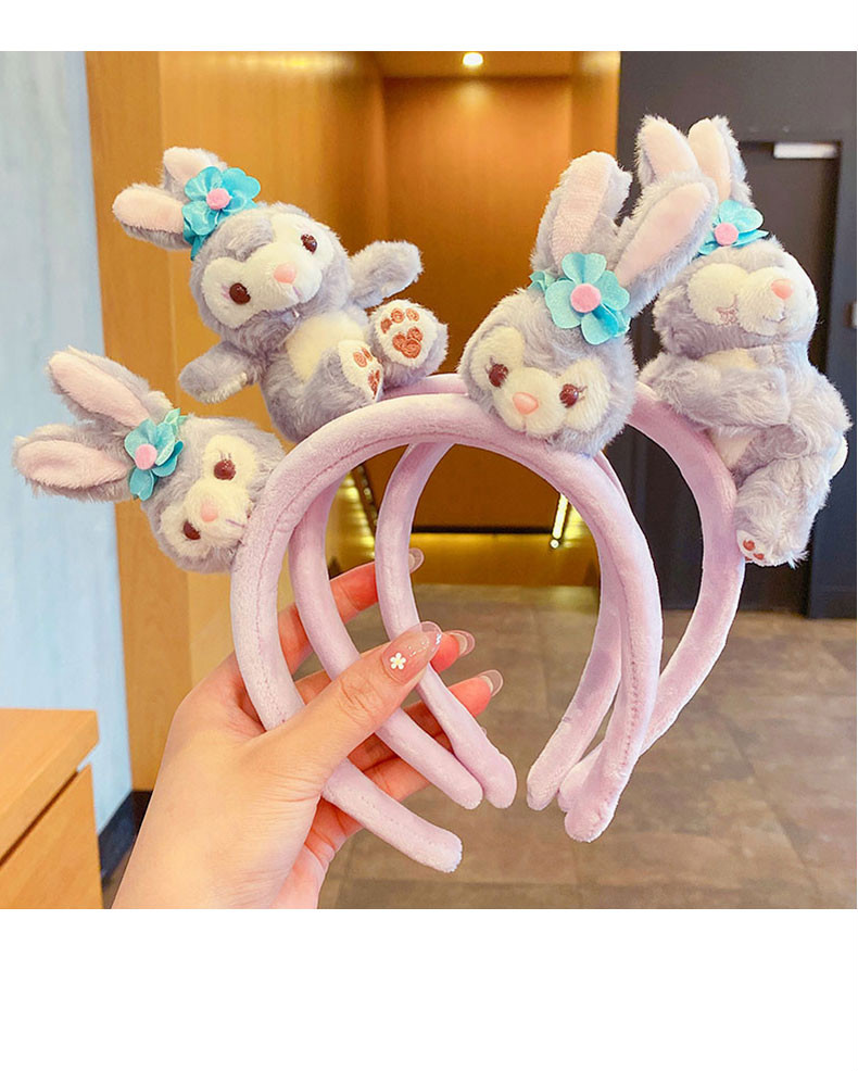 星戴露兔发卡发夹迪士尼星黛露卡通发箍可爱兔子头绳发圈毛绒洗脸发带