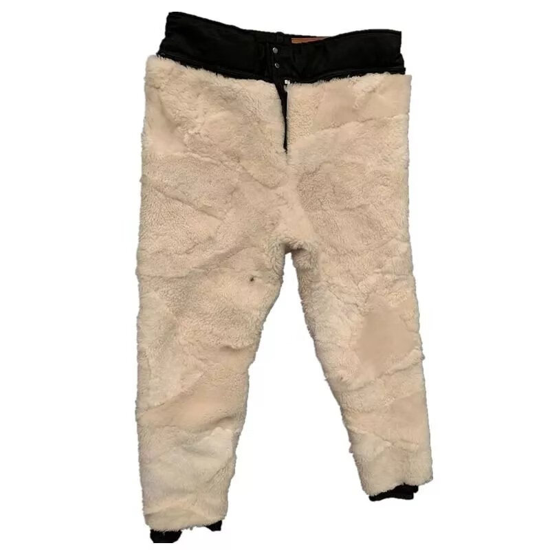 防寒羊皮毛一体羊毛裤男女原生态长毛羊皮裤老人棉裤冬冷库保暖裤子