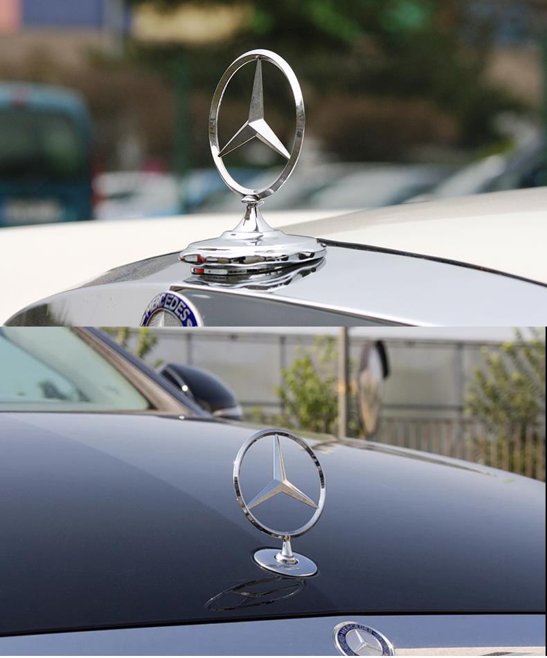 2022新款奔驰立标引擎盖车标c200lc180lc260le260le300l免打孔粘贴