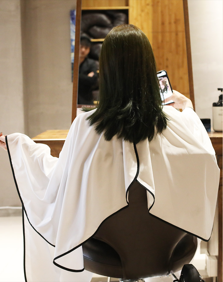 理发围布不沾发发廊专用剪发围布发廊美发围布理发店潮t22 蝴蝶结