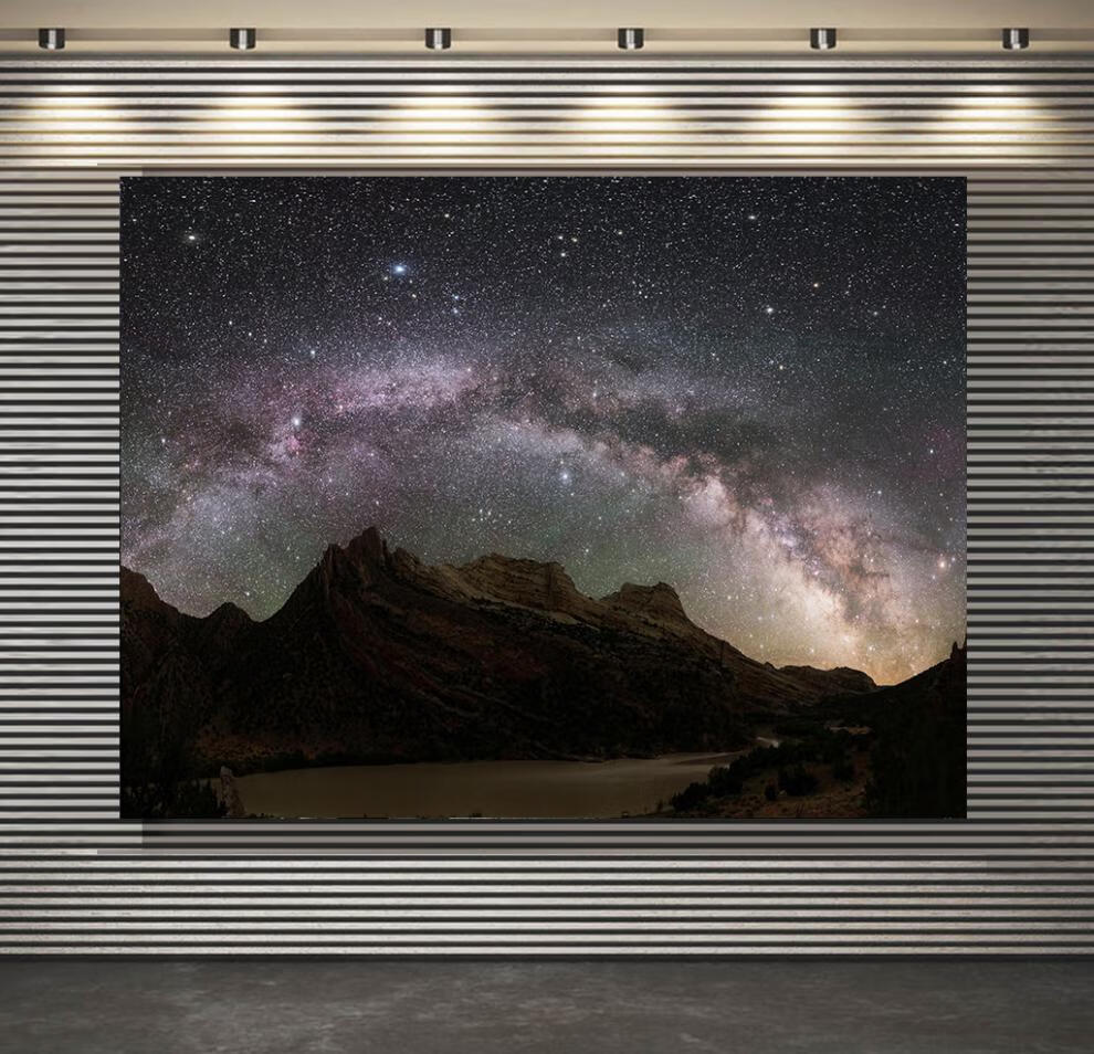 墙布挂画宇宙星空风景墙布背景墙挂布ins超大直播背景图宿舍卧室装饰