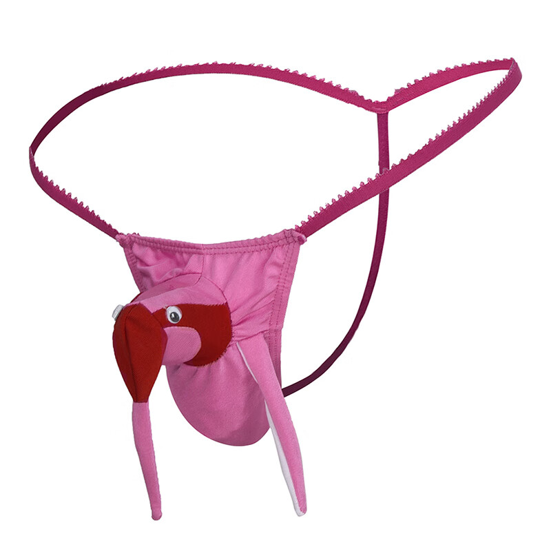 取悦男士性感内裤带套丁字裤角色扮演卡通创意搞笑情趣内裤鸟头t裤