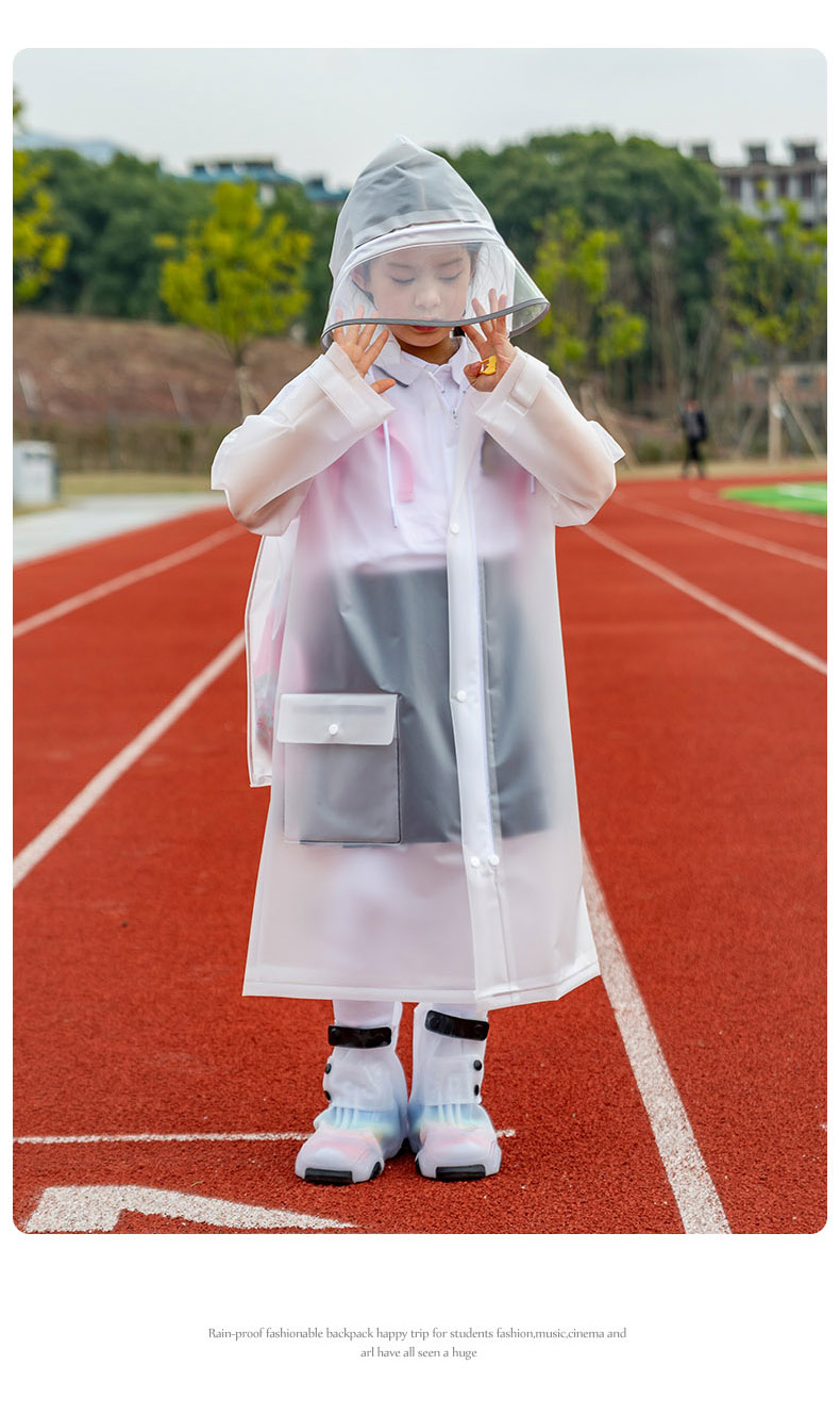 雨衣男童小学生雨披带书包位幼儿园男孩上学小童女童2021初中高中大学