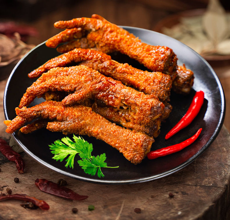 鸭蒜香味酸辣无骨鸡爪鸭爪鸭掌虎皮泡椒凤爪小吃零食华海春 无骨鸡爪