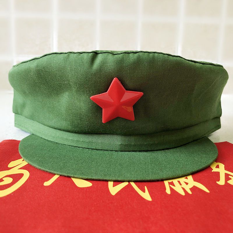 解放帽成人儿童红军帽灰色八角帽八路军新四军帽表演军帽绿色解放帽