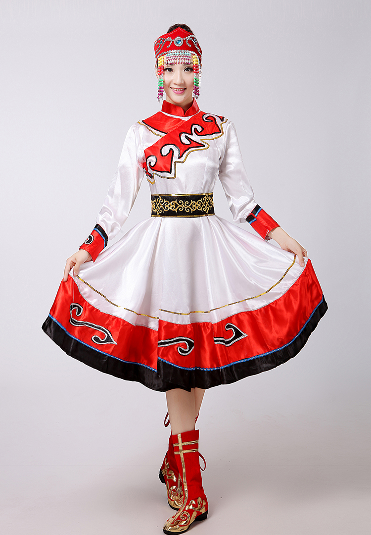 蒙古族服装女装蒙古女舞蹈蒙族夏季成人新款现代民族风蒙古衣服族女