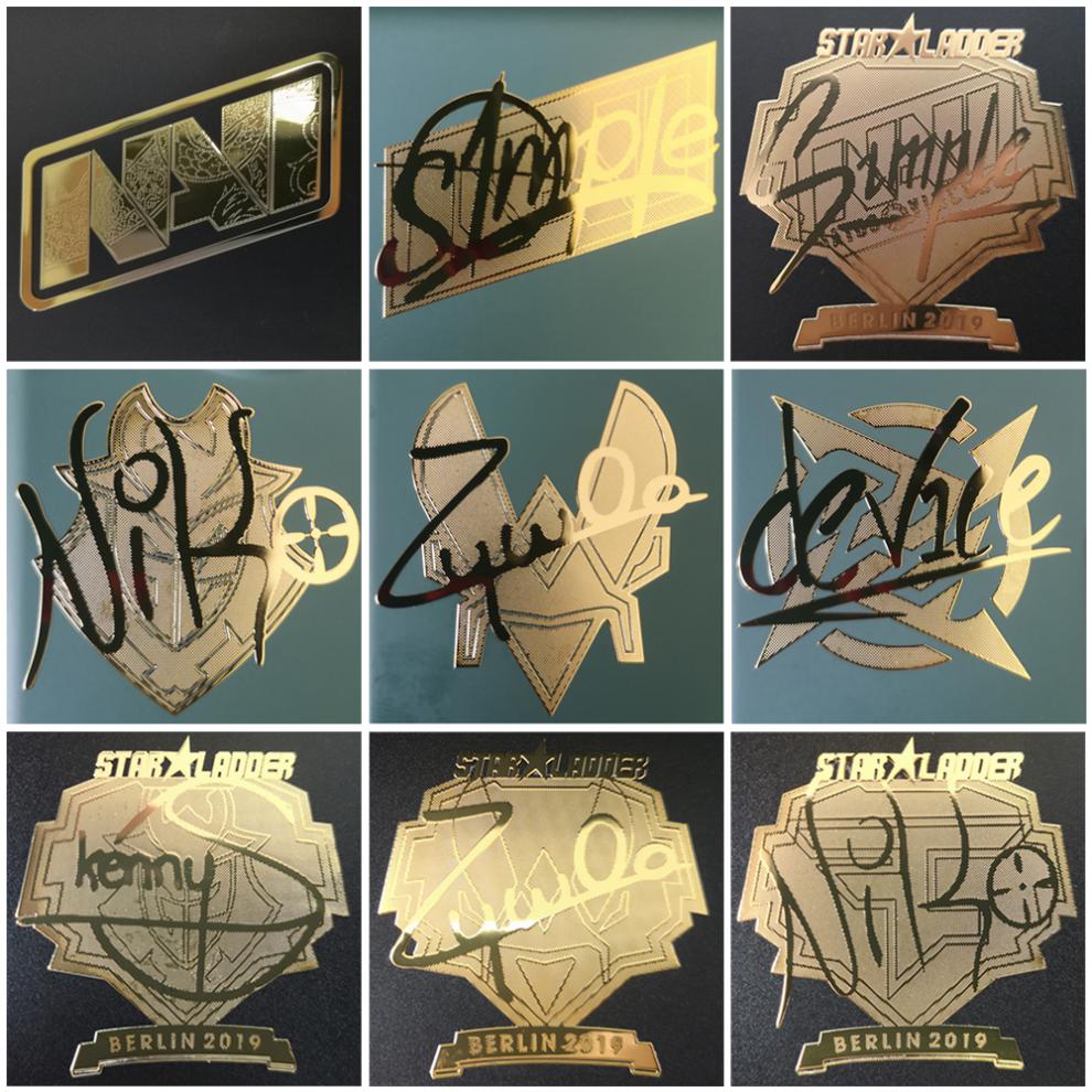 万代csgo周边全息泰坦大眼印花贴纸大r咆哮皇冠ldlc全息navi镭射金贴