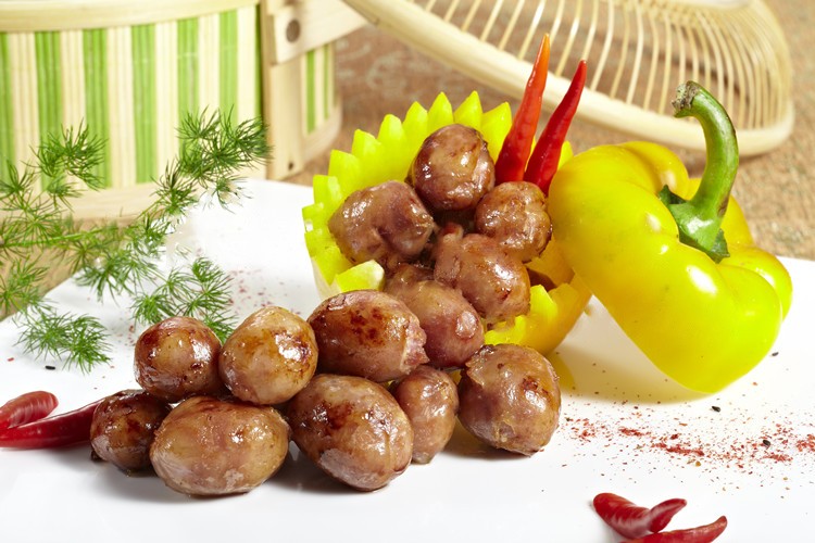 台式香肠亲亲肠波波小肉肠圆形一口肠烧烤食材原味黑椒味波波肠喀肠