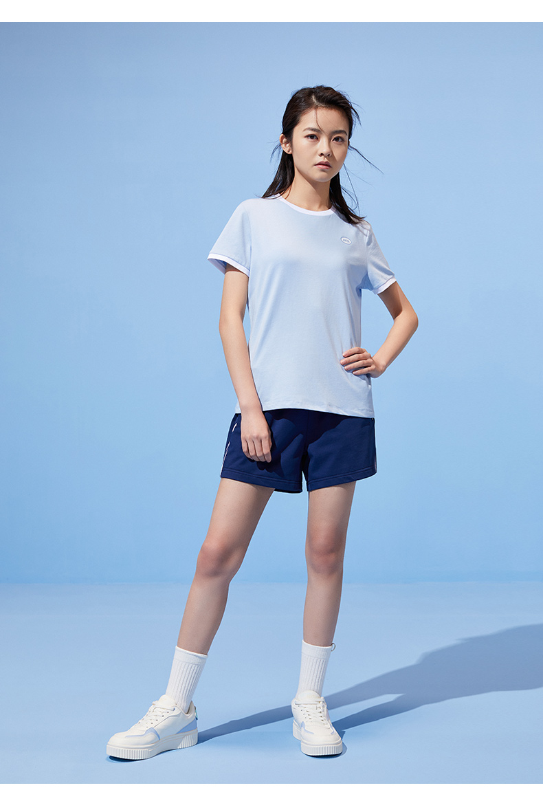 安踏女装运动套装2021春夏季透气跑步健身运动t恤短裤两件套女方旗舰