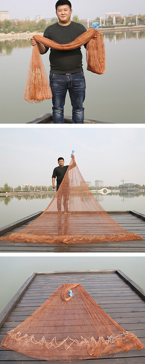 捕鱼网传统撒网手抛网渔网旋网手撒老式打鱼网抡网抓鱼神器渔具轮台线