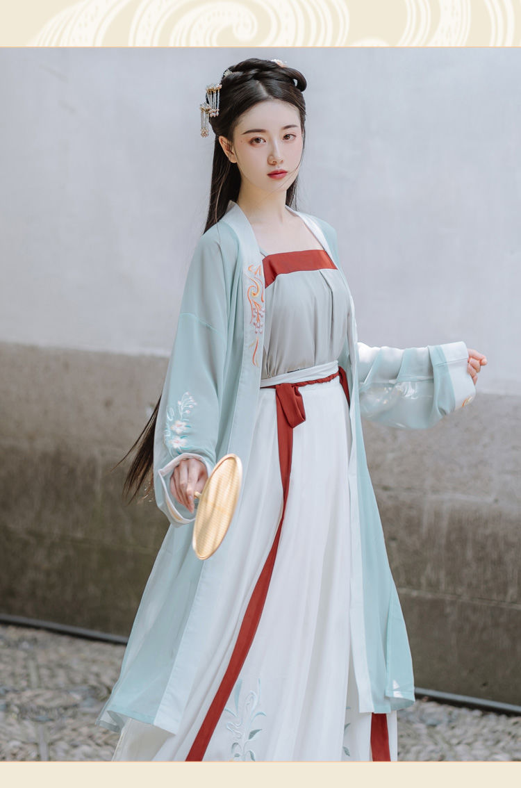 【橘沫新品】【芙蓉】茗月萱原创汉服女宋裤裙褙子四件套日常绣花宋制