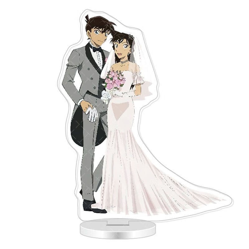 柯南周边立牌 新兰婚礼立牌名侦探柯南新一小兰双人立牌亚克力摆件