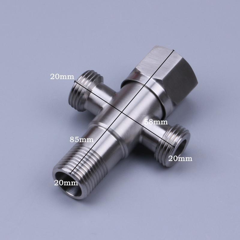 八字阀止水阀三角阀不锈钢家用冷热水器水龙头马桶4分304止水一进二