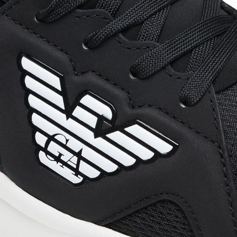 armani ea7 阿玛尼男鞋 织物/pu系带休闲鞋运动鞋训练鞋 黑色x8x056