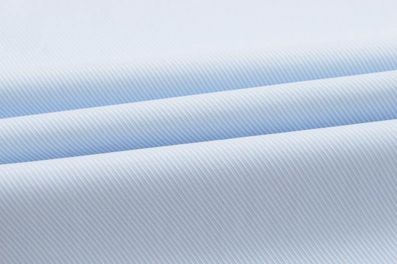 罗蒙romon新款上市淡蓝色隐条纹纯棉免烫衬衫男装短袖商务正装修身