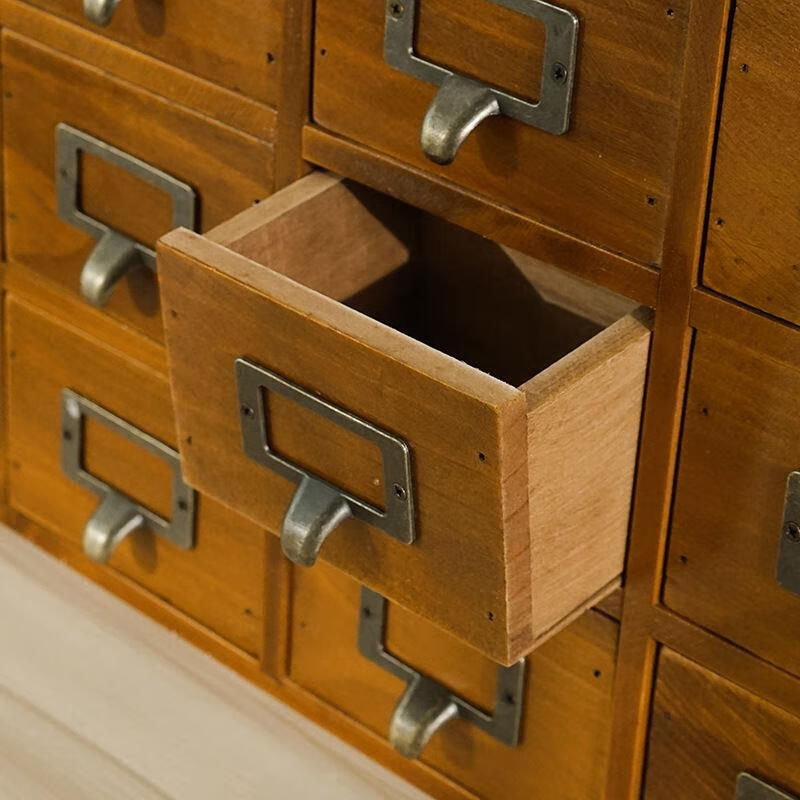 小型中药柜 家庭家用桌面小型中药柜实木中药材收纳柜中药箱抽屉柜