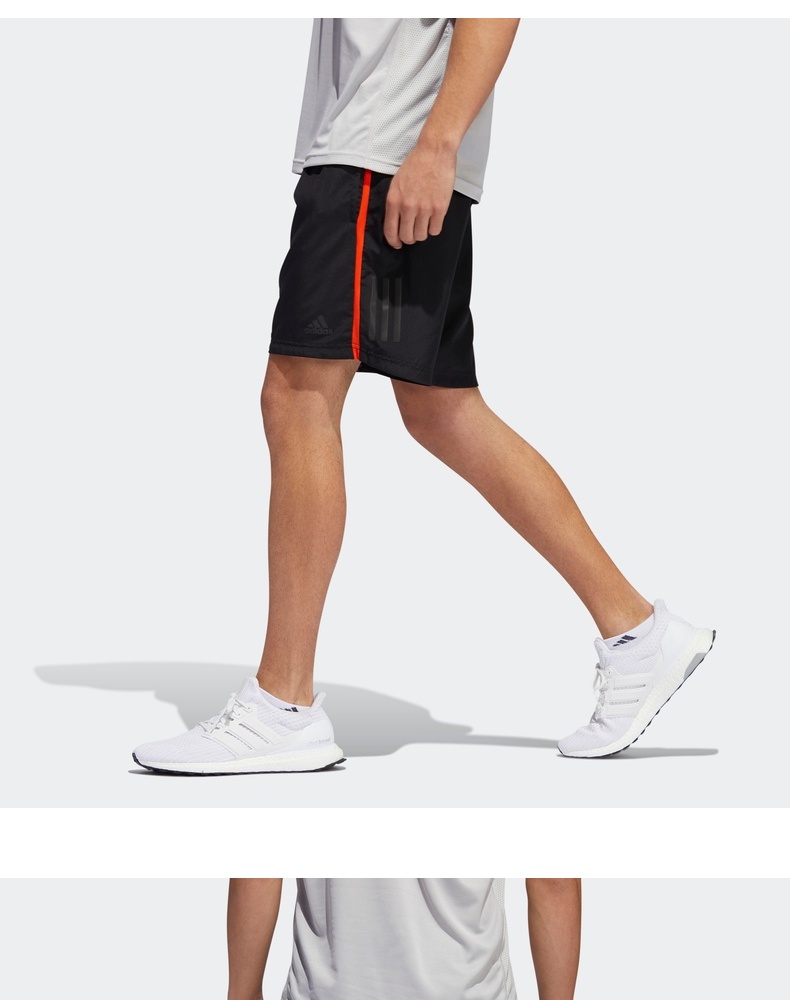 阿迪达斯官网 adidas own the run sh 男装夏季跑步运动短裤dz2133
