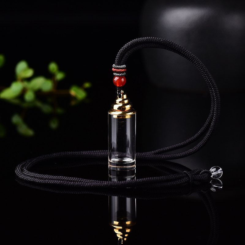 瓶空心项链宠物念纪保存瓶挂坠开光磨砂小玻璃瓶空心吊坠磨砂空心挂坠