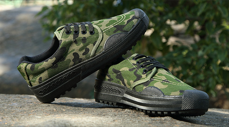 军训靴解放鞋男工地耐磨劳动帆布鞋男劳保春季透气防滑鞋保安上班工作