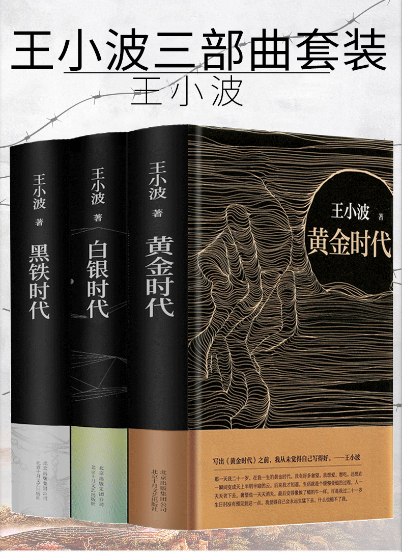 王小波时代三部曲无删减黄金时代 白银时代 黑铁时代全集经典著作未