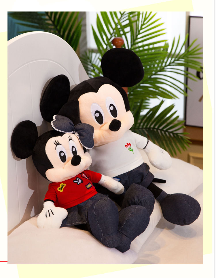 迪士尼商店压床娃娃一对结婚米老鼠玩偶毛绒玩具大公仔情侣米奇米妮