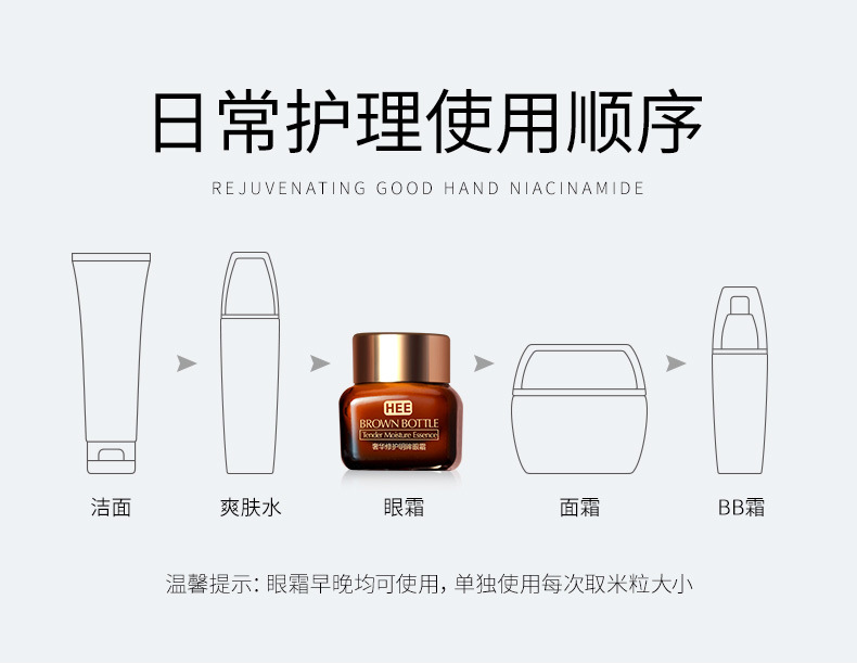 韩瑟 修护明眸眼霜温和修护水润柔滑淡化眼圈烟酰胺小棕瓶眼霜 韩瑟修护明眸眼霜20g