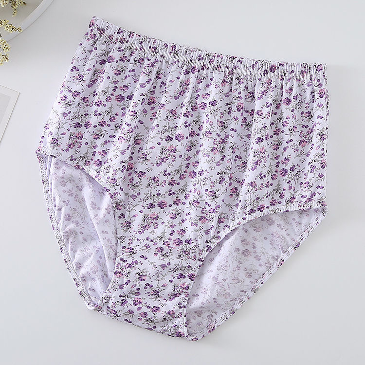 好质量女士高腰内裤中老年人内裤女宽松加肥加高腰全棉妈妈老奶奶三角