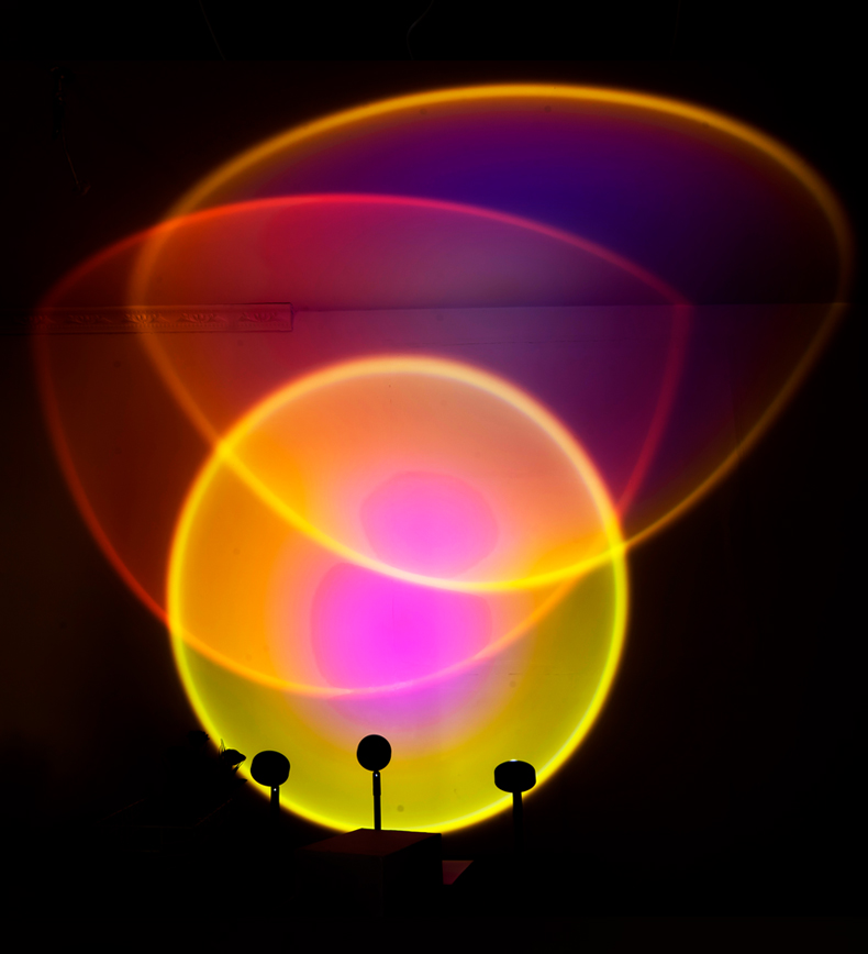 机器人七彩日落灯halo日不落装饰氛围投影落地灯彩虹夕阳灯小夜灯定制