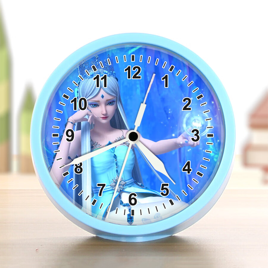 小米生态家居同款瞬子超大钟面叶罗丽闹钟儿童女孩小学生用床头钟静音