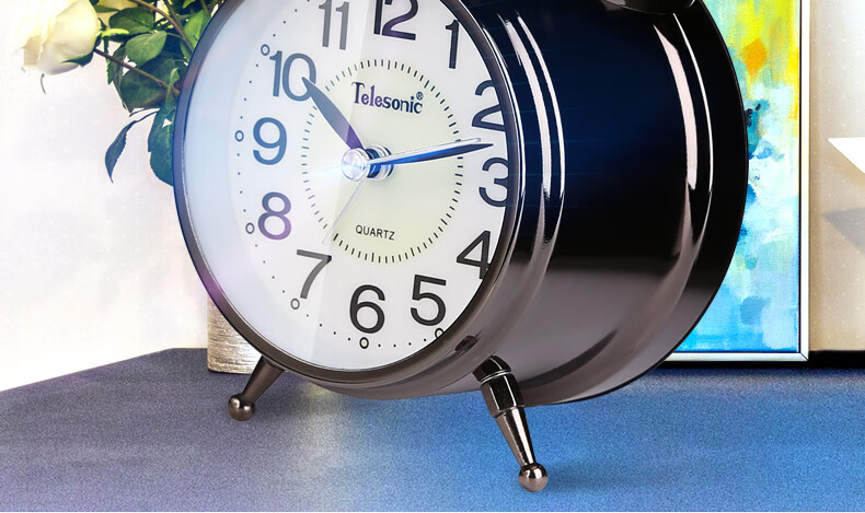 天王星闹钟学生telesonic天王星可爱卡通简约静音床头钟小学生儿童