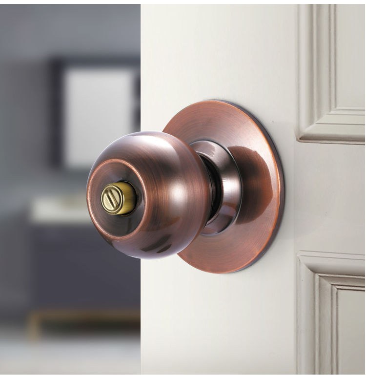 门锁球形锁房门锁室内圆锁门锁卧室通用型圆形锁不锈钢圆球锁 不带